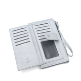 Női pénztárca csuklópánttal – ezüstszínű