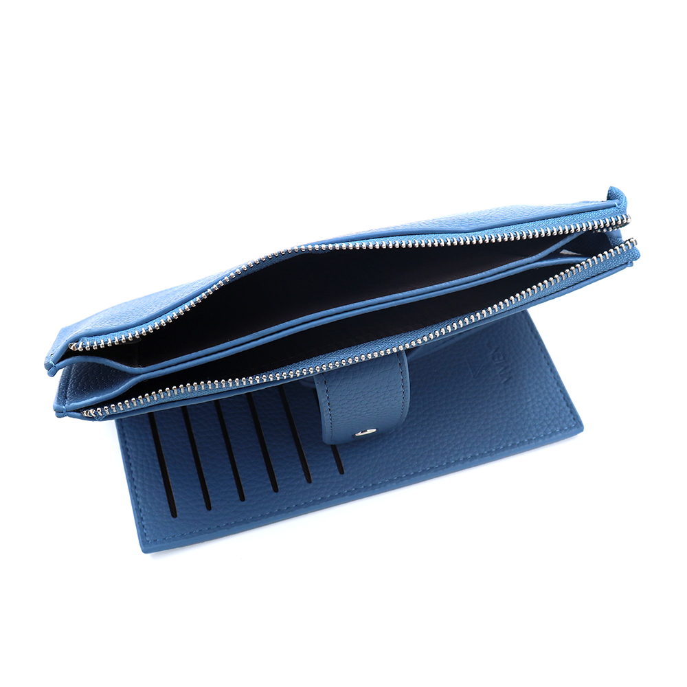 Női pénztárca csuklópánttal – kék