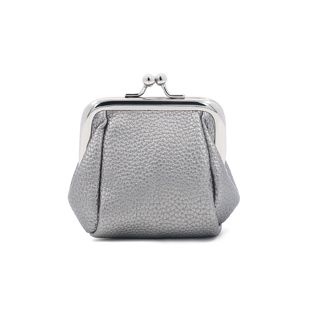 Pénztárca fémkeretes kapoccsal – ezüst