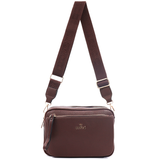 Női válltáska két rekesszel – barna