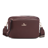 Női válltáska két rekesszel – barna