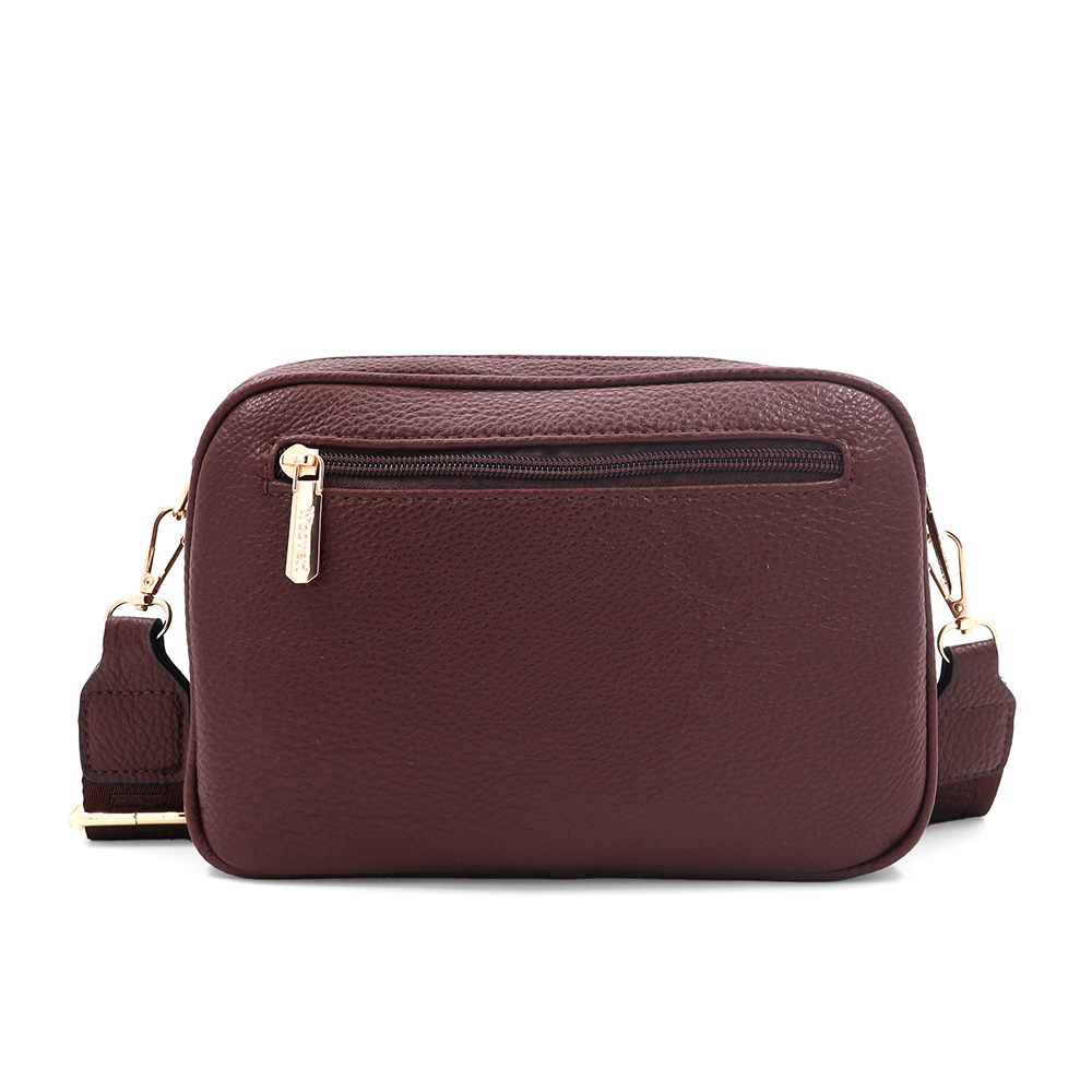 Női válltáska két rekesszel – barna