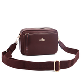 Női válltáska két rekesszel – barna