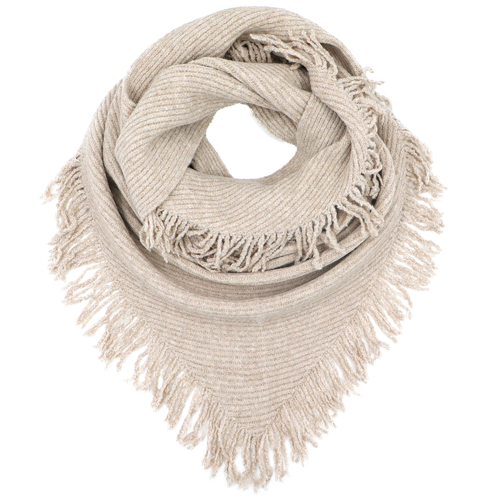 Meleg rojtokkal díszített sál – világosbarna