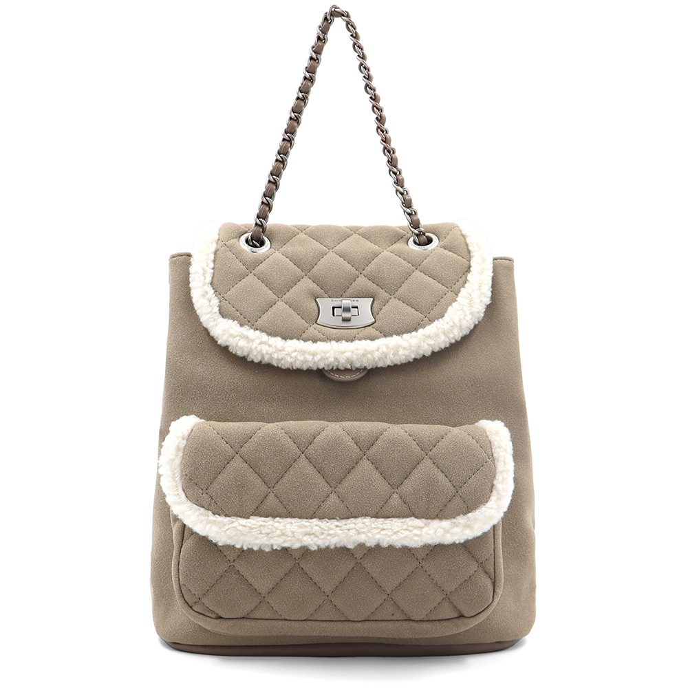 David Jones – 2 az 1-ben hátizsák és táska plüss részletekkel – világosbarna