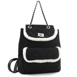 David Jones – 2 az 1-ben hátizsák és táska plüss részletekkel – fekete