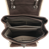 David Jones – 2 az 1-ben hátizsák és táska plüss részletekkel – barna