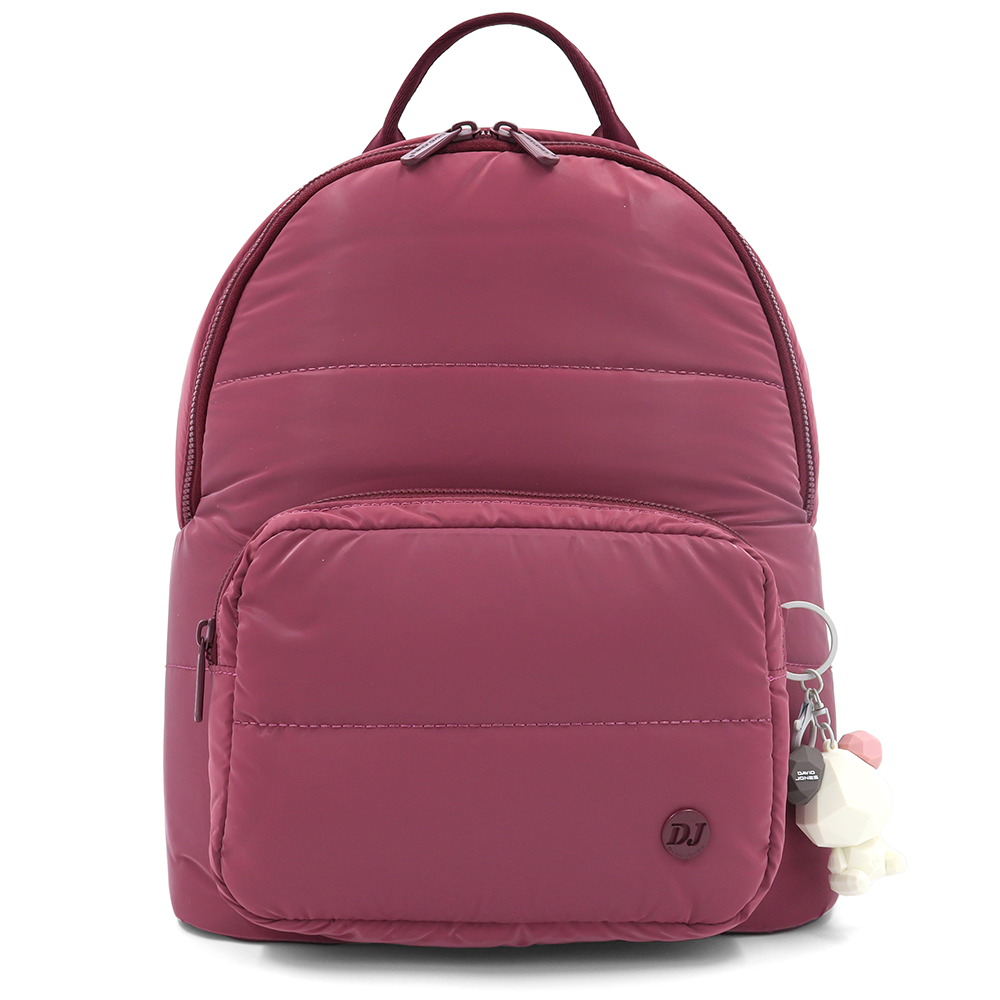 David Jones – Női vászon hátizsák macival – bordó