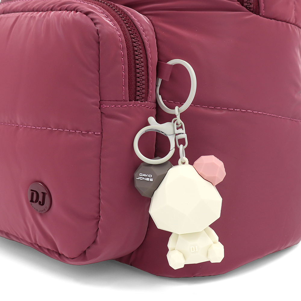 David Jones – Női vászon hátizsák macival – bordó