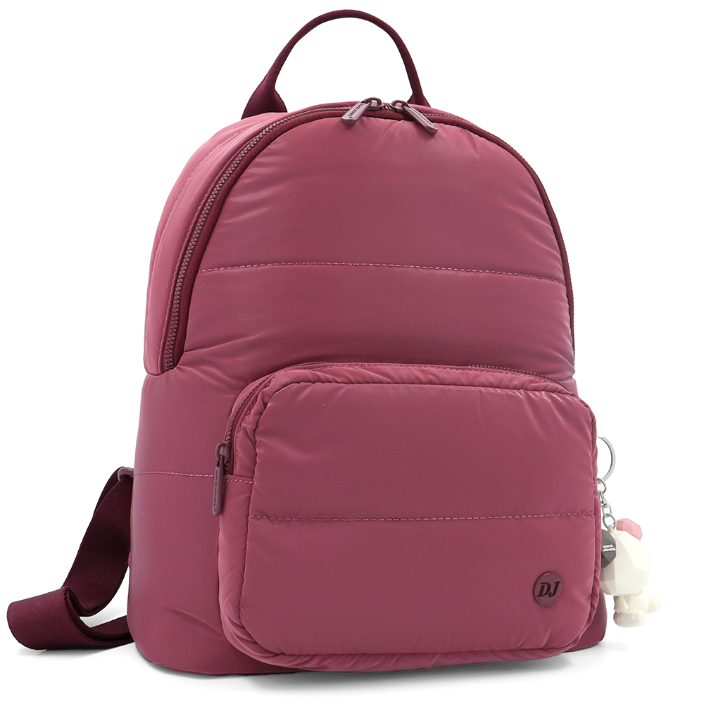 David Jones – Női vászon hátizsák macival – bordó