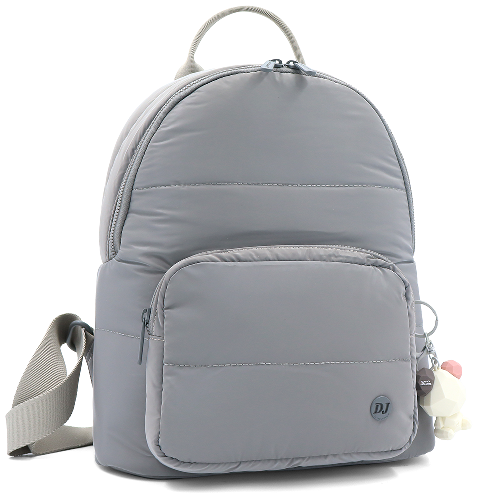 David Jones – Női vászon hátizsák macival – szürke