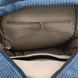 David Jones – Hátizsák kordbársonyból lógó macival – kék