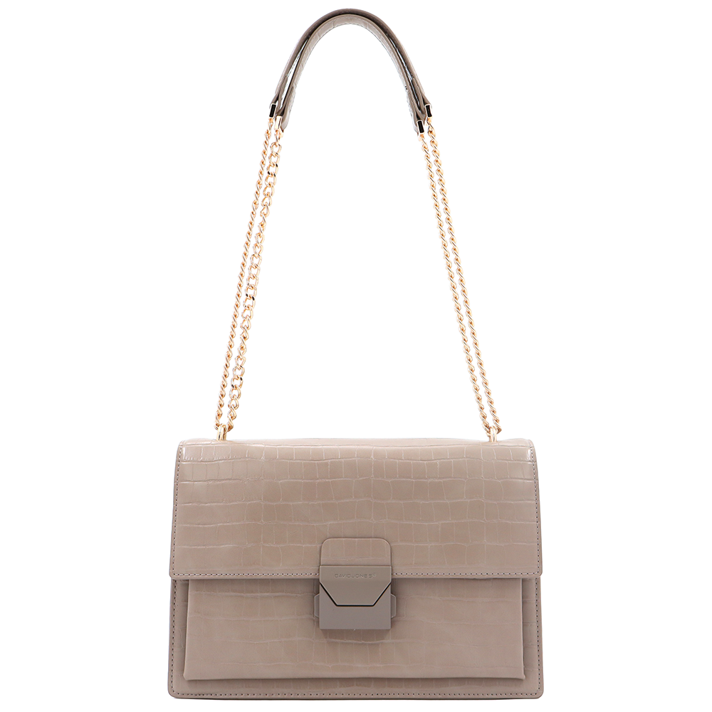 David Jones – Női válltáska mintával – világosbarna