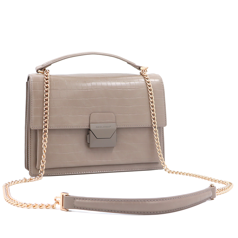 David Jones – Női válltáska mintával – világosbarna