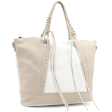 Nagy női táska – fehér/bézs