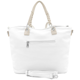 Nagy női táska – fehér/bézs