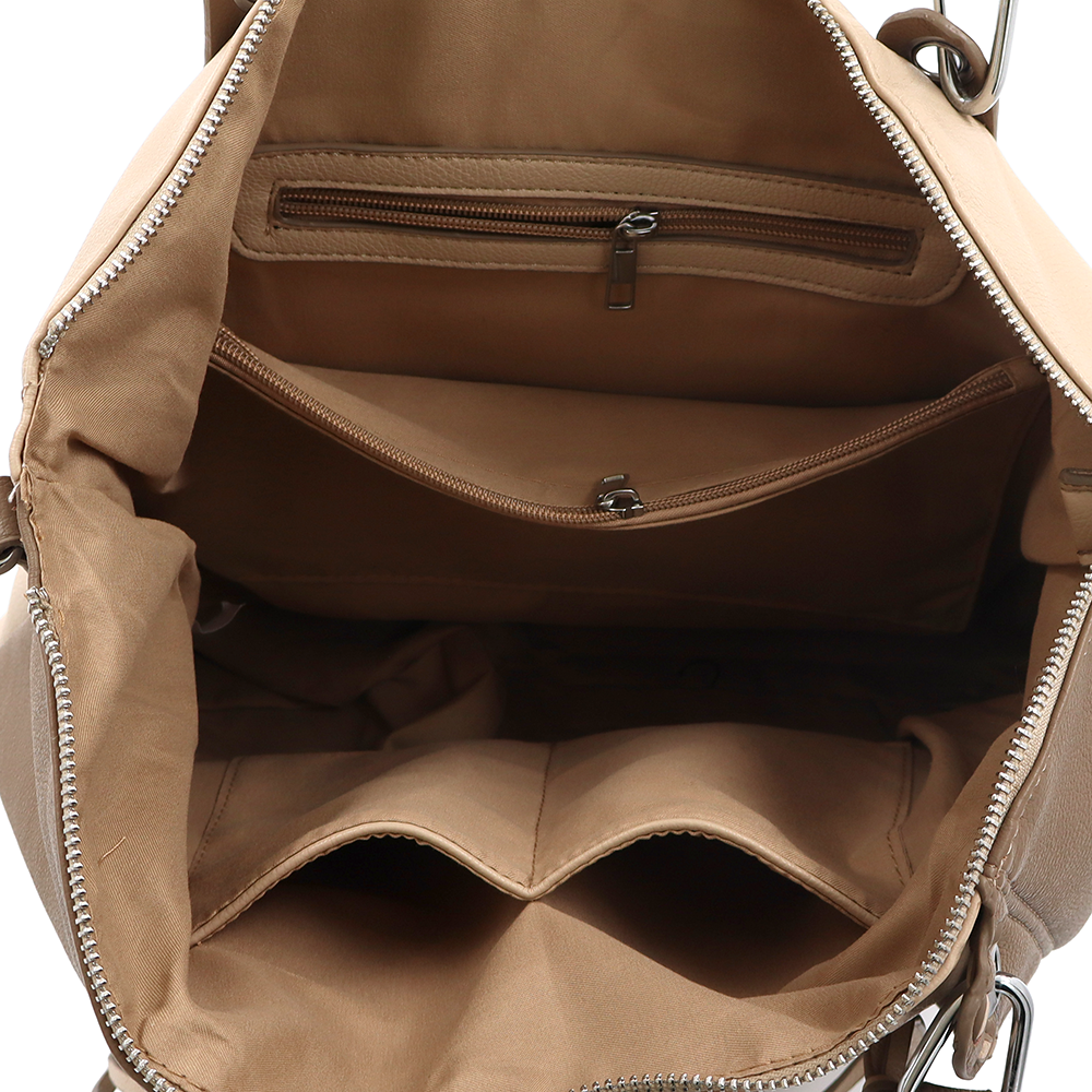 Nagy női táska – világosbarna/barna