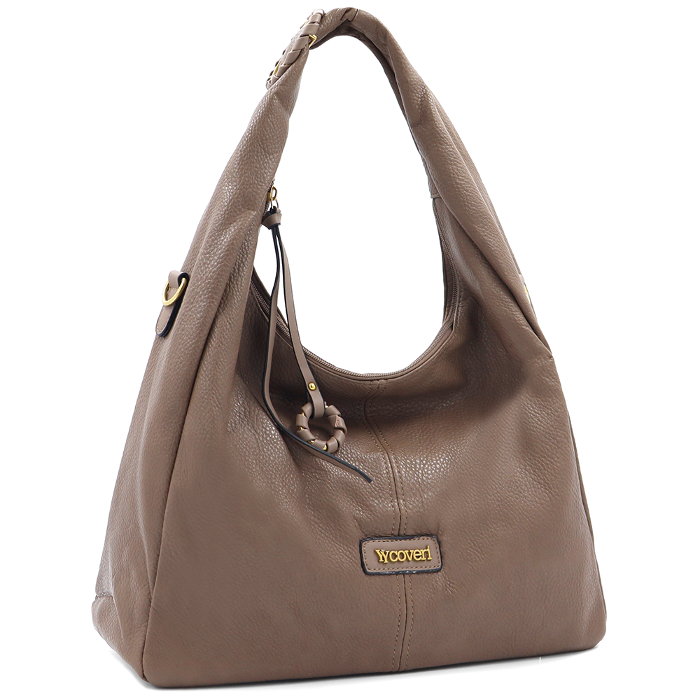 Nagy női táska típusú táska – világosbarna