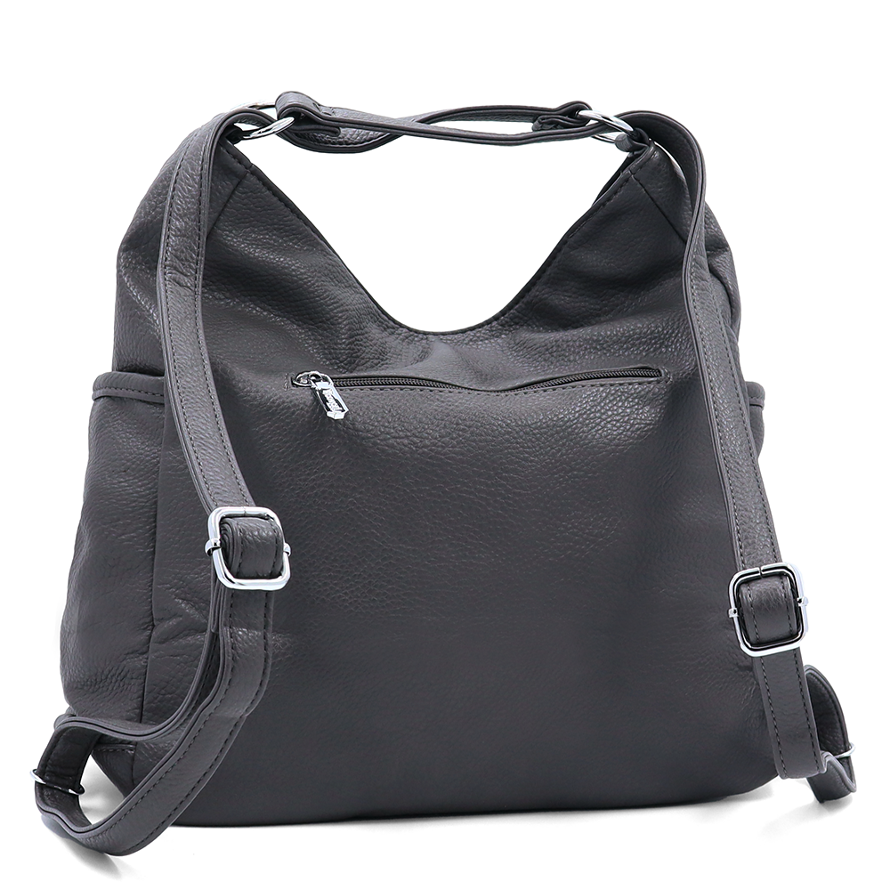 2 az 1-ben – táska és hátizsák – szürke