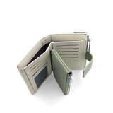 Női pénztárca sok rekesszel – bézs/zöld