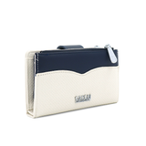 Női pénztárca sok rekesszel – bézs/sötétkék