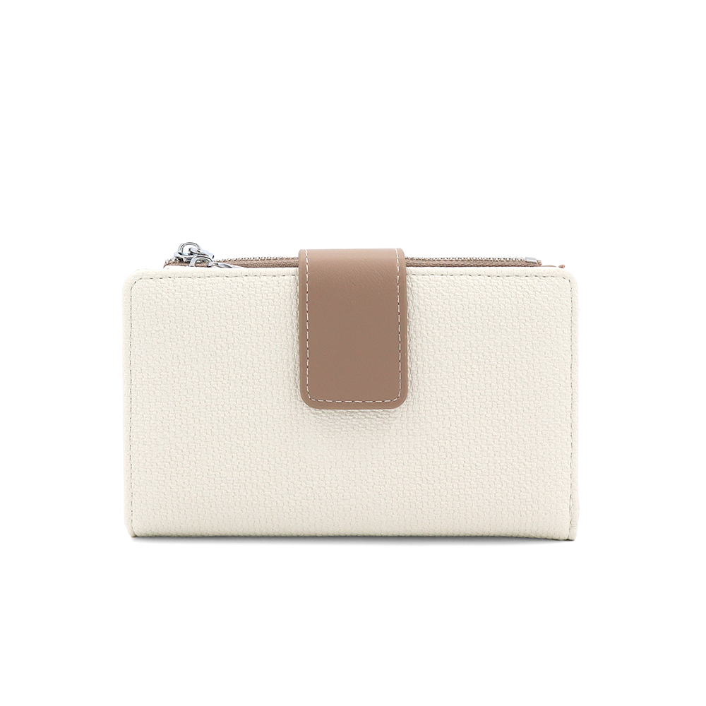 Női pénztárca sok rekesszel – bézs/világosbarna