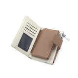 Női pénztárca sok rekesszel – bézs/világosbarna