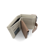 Női pénztárca sok rekesszel – bézs/világosbarna