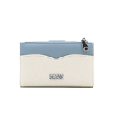 Női pénztárca sok rekesszel – bézs/kék