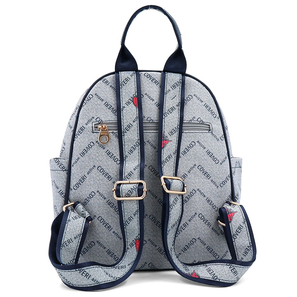 Női hátizsák mintás – kék