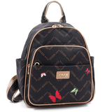 Női hátizsák mintás – sötétbarna