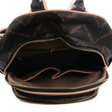 Női hátizsák mintás – sötétbarna