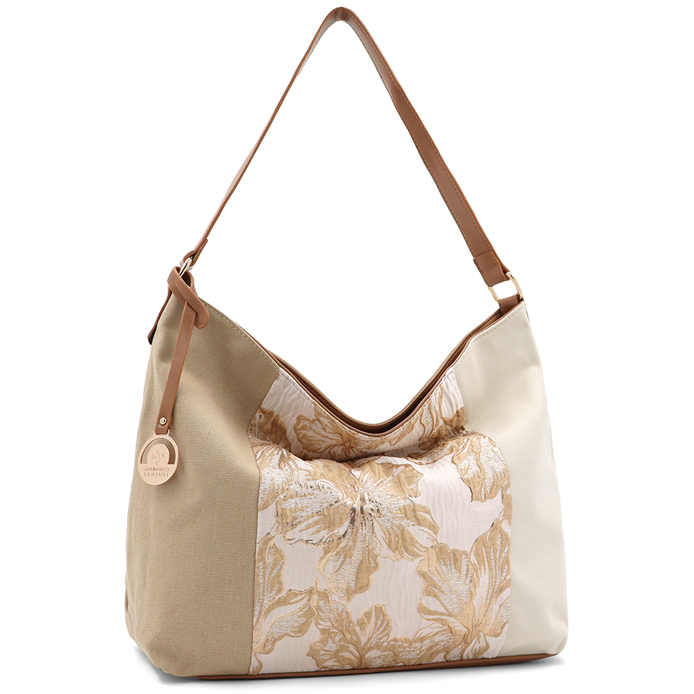 Nagy női táska típusú táska – világosbarna