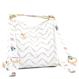 2 az 1-ben – Táska és hátizsák mintás – fehér