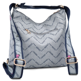 2 az 1-ben – Táska és hátizsák mintás – kék