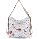 2 az 1-ben – Táska és hátizsák mintás – bézs