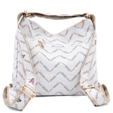 2 az 1-ben – Táska és hátizsák mintás – bézs