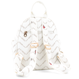 Női hátizsák mintás – fehér