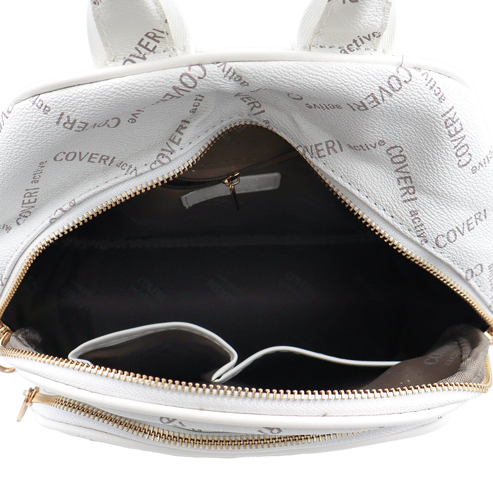 Női hátizsák mintás – fehér