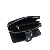 Női pénztárca mintás – fekete