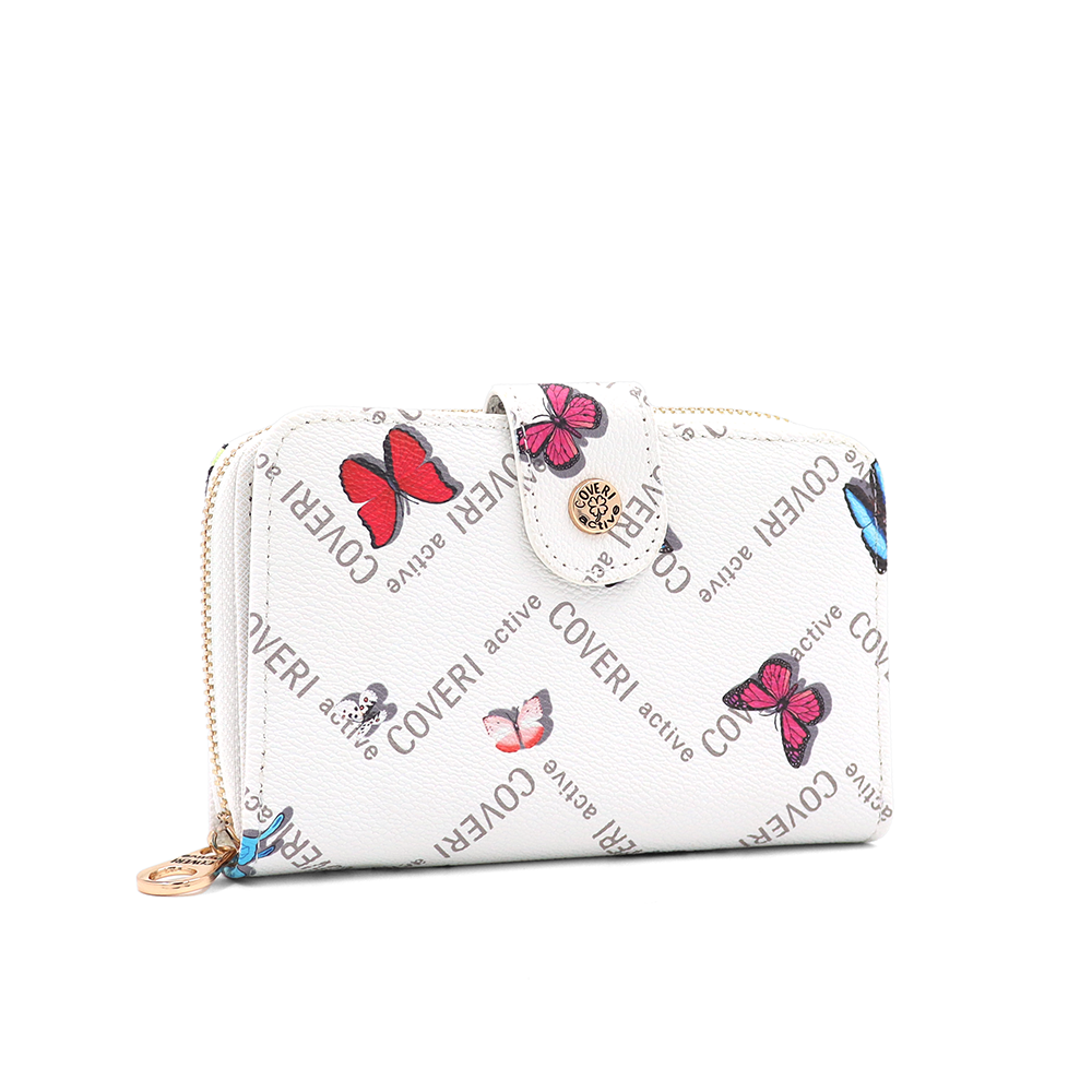 Női pénztárca mintás – fehér