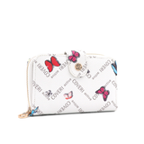 Női pénztárca mintás – fehér