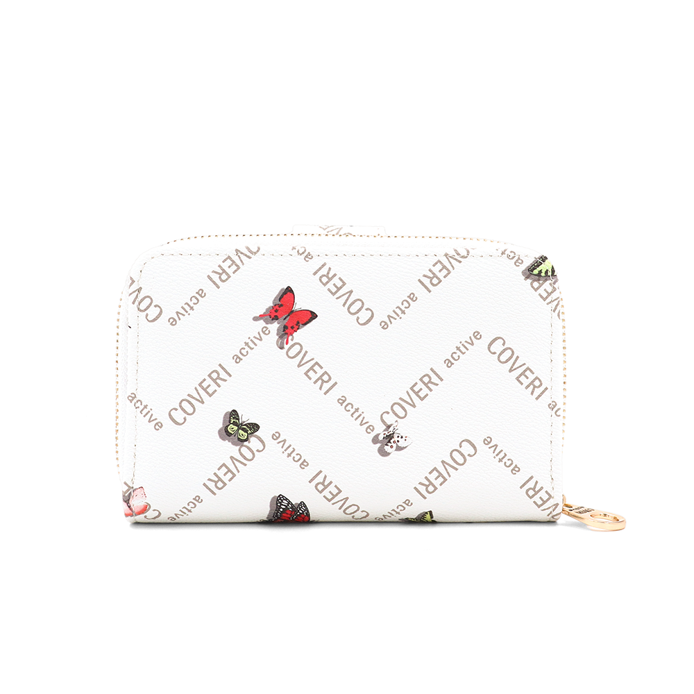 Női pénztárca mintás – fehér