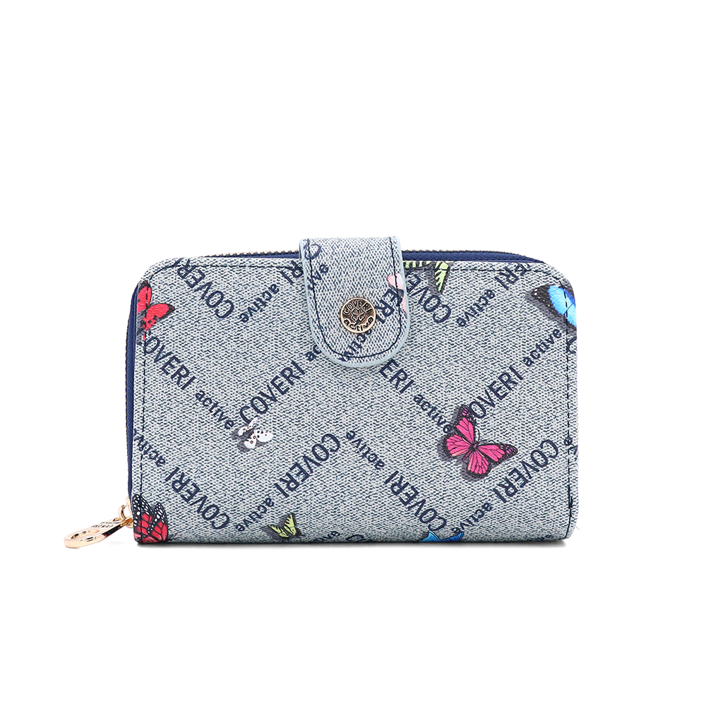 Női pénztárca mintás – kék