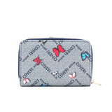 Női pénztárca mintás – kék