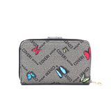 Női pénztárca mintás – szürke