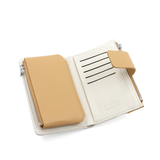 Női pénztárca sok rekesszel – bézs/mustársárga