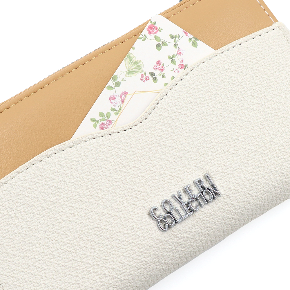 Női pénztárca sok rekesszel – bézs/mustársárga