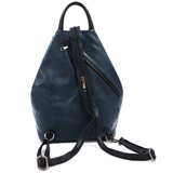 Női hátizsák titkos záródással - sötétkék/türkiz