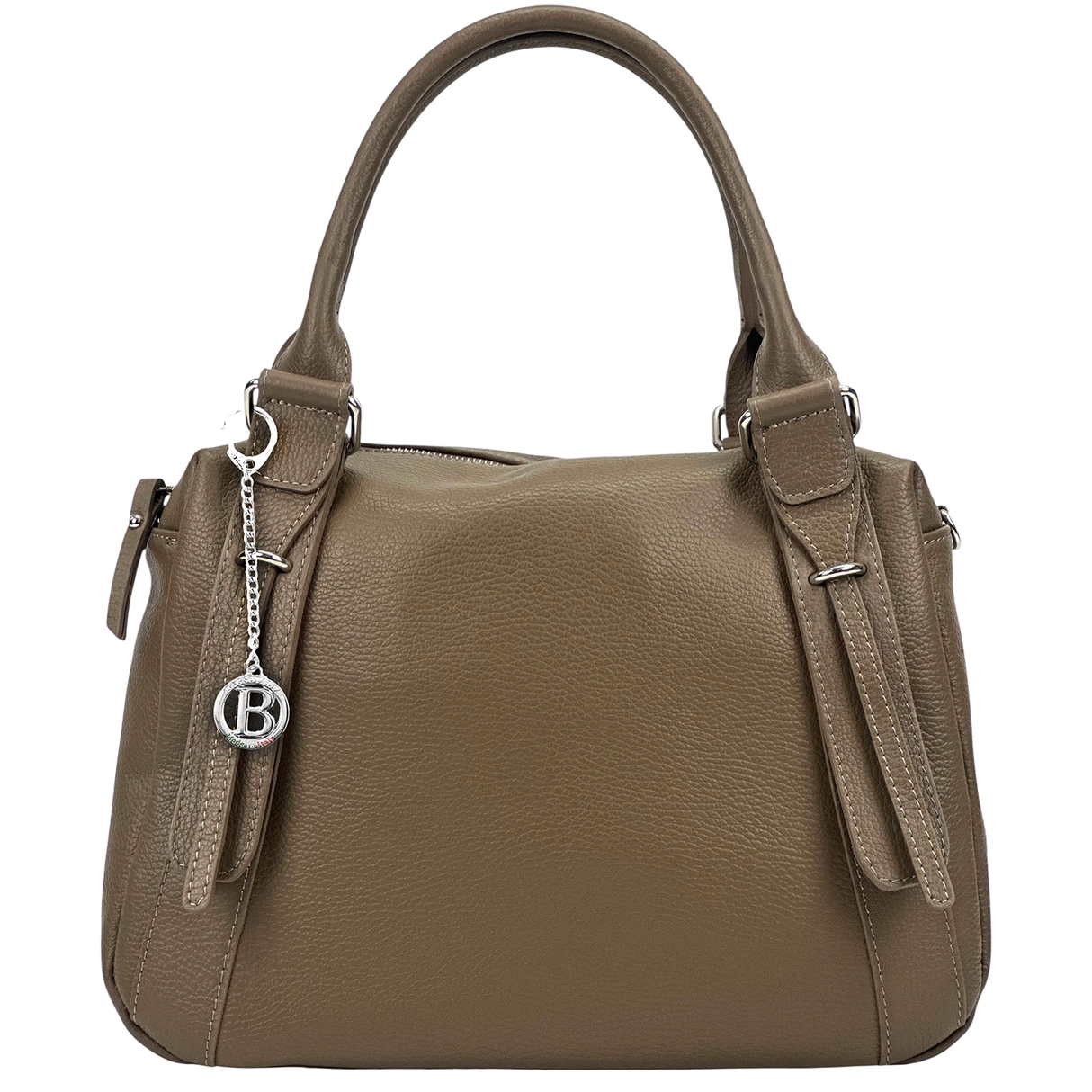 Nagy méretű női táska természetes bőrből – világosbarna